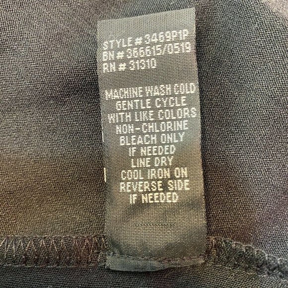 Alyx Tunic Top 2X Black Lace Up V-Neck 3/4 Ruched Sleeve Uneven Hem - Picture 10 of 10